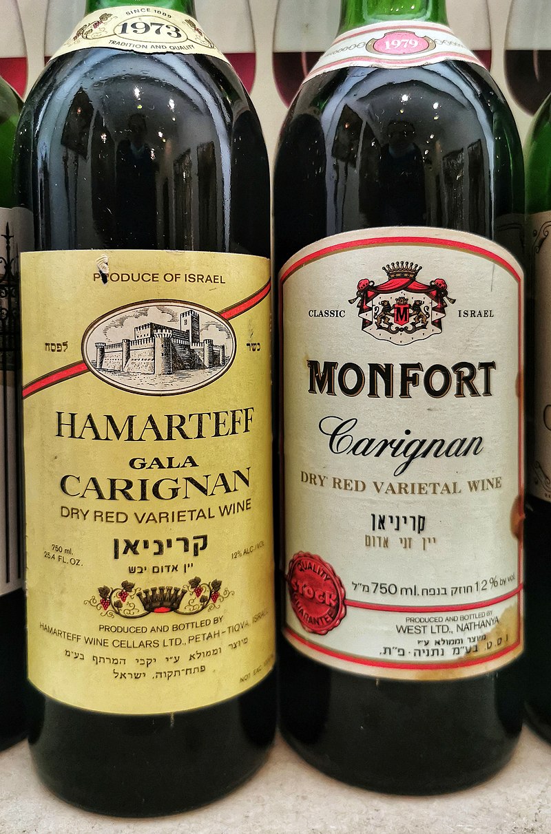 בקבוק יין ישראלי ישן