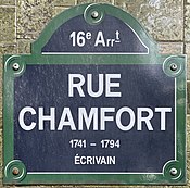 Plaque Rue Chamfort - Paris XVI (FR75) - 2021-08-20 - 1.jpg
