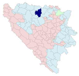 Kommunens läge i Bosnien och Hercegovina