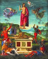 Ressurreição de Cristo por Rafael Sanzio (1499-1502), óleo sobre madeira, Museu de Arte de São Paulo.