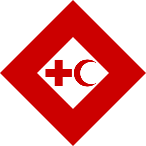 Red Crystal with Cross and Crescent