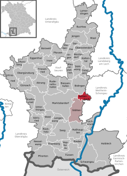 Läget för Rettenbach am Auerberg i Landkreis Ostallgäu