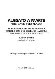Robert Zubrin, Alegato a Marte, edición en español, portada.jpg