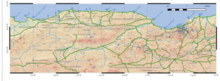 Roman roads between Icosium (Alger) and Saldae (Bejaia) RomanRoads.png