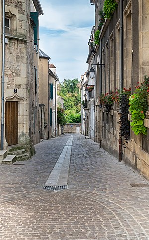 Rue Belgrand in Avallon, Yonne, France