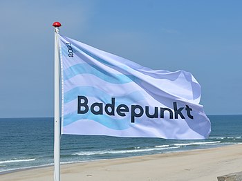 Badepunkt flag ved Søndervig Strand