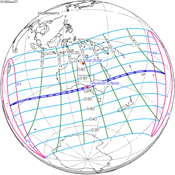 2093年1月27日日食