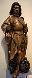 Saint-Georges, sculpture sur bois de Jean Crocq (sculpteur).