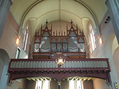 Åkerman & Lunds orgel i södra tvärskeppsläktaren.