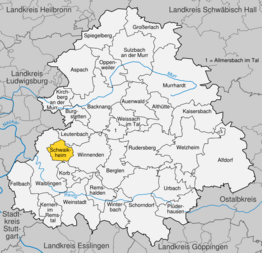 Kaart van Schwaikheim