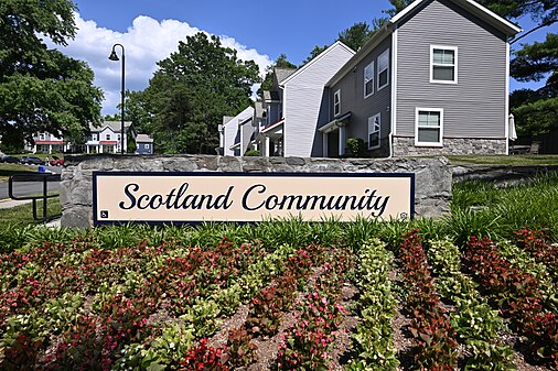 Scotland Community welcome sign, Montgomery County, MD