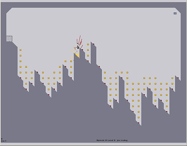 N is a 2004 browser game that later was developed into a commercial indie game, N++ in 2015.