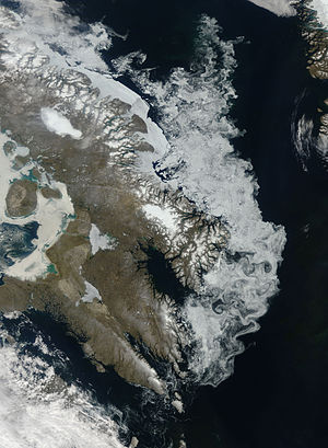 Sea ice around Baffin Island