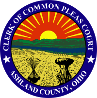 Seal of the Clerk of Common Pleas Court of Ashland County