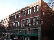 Washington Park Building on Washington Street in the Pioneer Square neighborhood. It was built in 1890 just after the Great Seattle Fire and was originally the Lowman and Hanford Printing and Binding Building Seattle - Washington Park Building 01.jpg