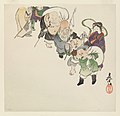 Бруклинский музей - Сибата Дзэсин (Япония, 1807−1891 гг.). Семь богов удачи, 1885