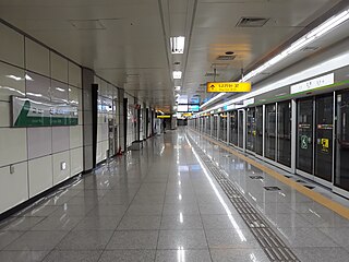<span class="mw-page-title-main">Sinmae station</span> Station of the Daegu Metro