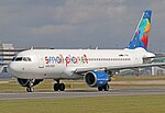 Thumbnail for File:Small Planet Airlines A320 (LY-SPH) @ MAN, June 2016.jpg