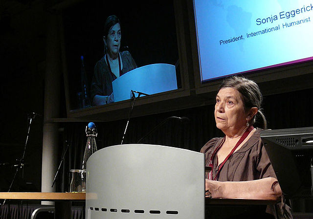 Previous IHEU President Sonja Eggerickx