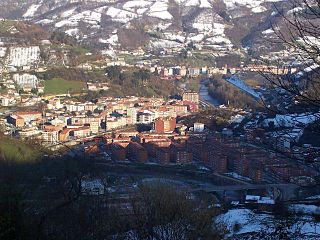 Sotrondio Town in Asturias, Spain