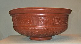 South Gaulish Dragendorff 29, late 1st century AD South Gaulish samian Dr 29 2.JPG