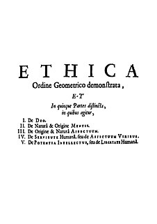 <i>Ethics</i> (Spinoza) philosophical treatise written by Baruch Spinoza