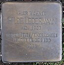 Stolperstein Arnstadt Lessingstraße 3-Hilde Ledermann.JPG