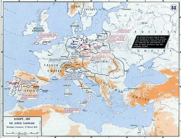 Strategic situation in Europe in 1813