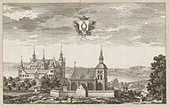De la Gardien koti Tyresön linna kuvattuna Eric Dahlbergin teoksessa Suecia antiqua et hodierna.