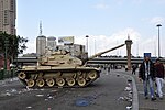 Tank in downtown Cairo during the 2011 Egyptian revolution.jpg