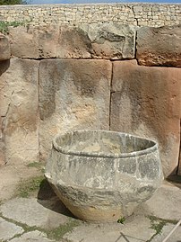 Tarxien tempel: stenen vaas