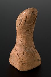 Terracotta votive offering of a left thumb, Roman, 100 BCE-3 Wellcome L0058429.jpg