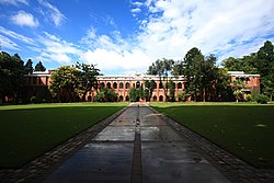 The school maintains links with institutions around the world. Pictured above is The Doon School, India. The Doon School.jpg