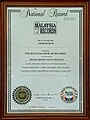 * Nomination The Malaysia Book of Records certificate at Sabah State Museum, Kota KinabaluI, the copyright holder of this work, hereby publish it under the following license: --Suyash.dwivedi 19:08, 4 June 2024 (UTC) * Critique requise