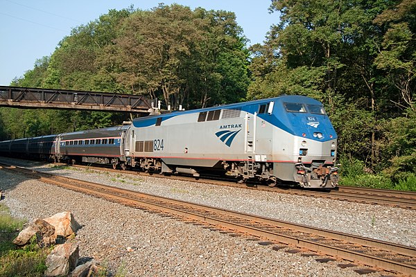 The eastbound Pennsylvanian passing through Cassandra, Pennsylvania