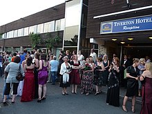 Students and their parents in the prom night Tiverton , Tiverton Hotel - geograph.org.uk - 1375766.jpg