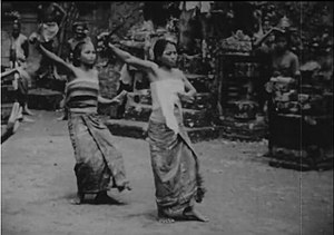 Film still showing women dancing with daggers