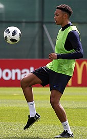 Alexander-Arnold with England at the 2018 FIFA World Cup Trent Alexander-Arnold.jpg