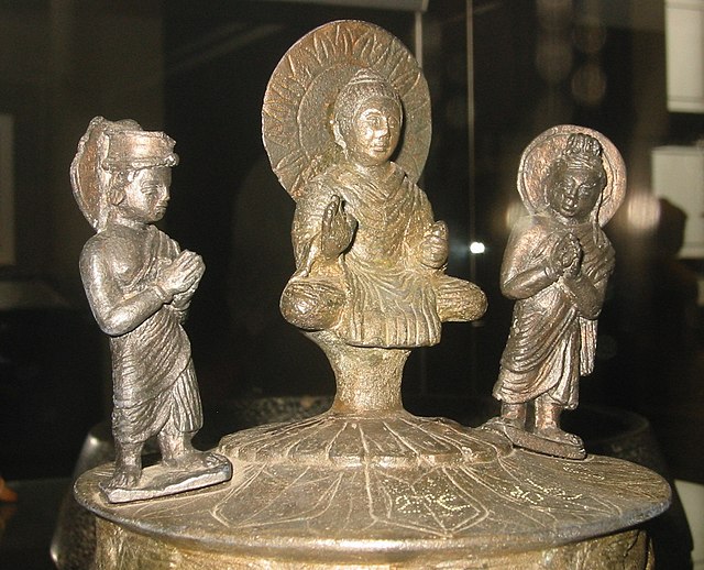 Detail of the Indra, Buddha, Brahma trilogy.