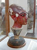 A bust of Tutankhamun found in the corridor