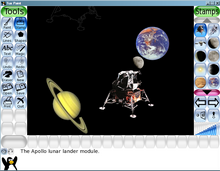 A space scene using Tux Paint Rubber Stamps Tuxpaint-space-stamps.png