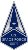 Space Force insignia worn on Air Force uniforms U.S. Space Force collar insignia.png