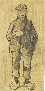 Van Gogh chlapec s čepicí a dřeváky Etten 1881 f1681 jh202.jpg