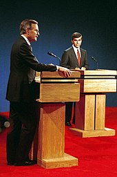 Massachusetts Governor Michael Dukakis, second from left, poses