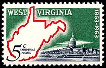 West Virginia statehood, 1863
1963 issue WVaCent.jpg