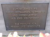 English: War memorial in Uder, Thuringia, Germany