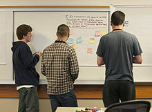 Wikipedia in Higher Education Summit attendees participating in activity - from behind.jpg