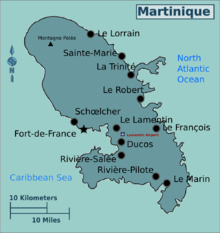 Mapa Martiniku