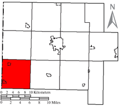 Lage der Gemeinde Willshire im Van Wert County