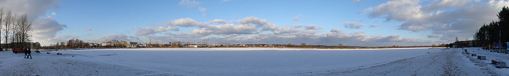 winter beach scene